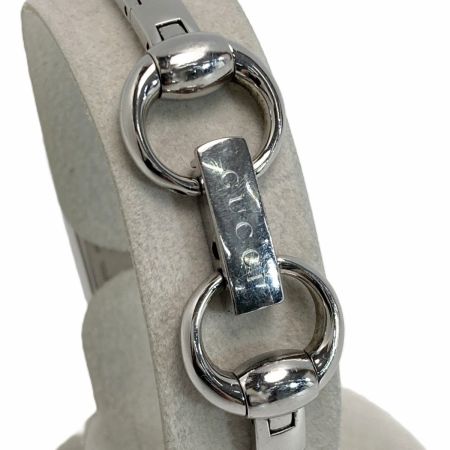  GUCCI グッチ Gフレーム ミラー ダイヤモンド 127.5 シルバー クォーツ レディース 腕時計 箱・取説有