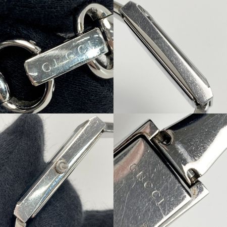  GUCCI グッチ Gフレーム ミラー ダイヤモンド 127.5 シルバー クォーツ レディース 腕時計 箱・取説有