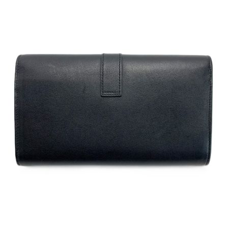  Yves Saint Laurent イブサンローラン 財布 2つ折り長財布 YSLロゴ ゴールド金具 414-567 ブラック レディース