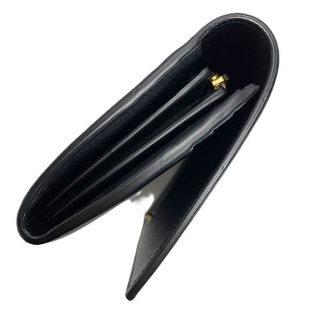  Yves Saint Laurent イブサンローラン 財布 2つ折り長財布 YSLロゴ ゴールド金具 414-567 ブラック レディース