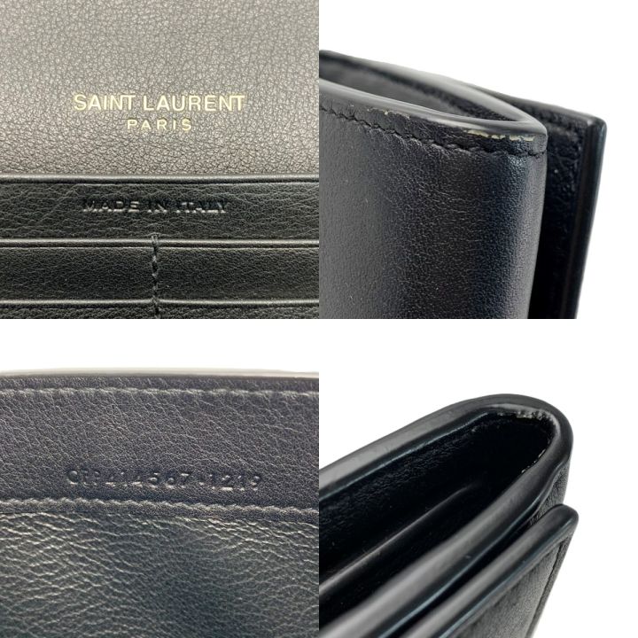 Yves Saint Laurent イブサンローラン 財布 2つ折り長財布 YSLロゴ