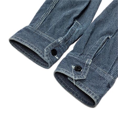 The Flat Head フラッドヘッド シャツ 長袖 ストライプ柄 SIZE 38 インディゴ メンズ