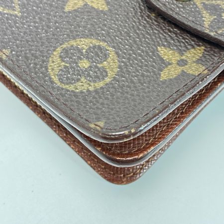 LOUIS VUITTON ルイヴィトン モノグラム コンパクトジップ M61667 ブラウン 2つ折り財布