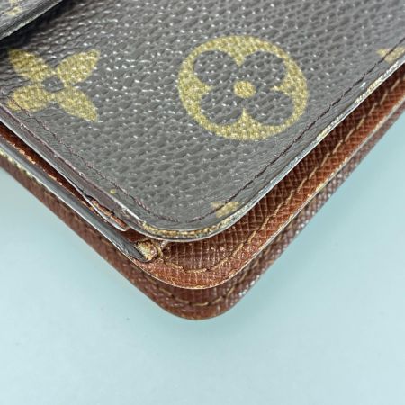LOUIS VUITTON ルイヴィトン モノグラム コンパクトジップ M61667 ブラウン 2つ折り財布