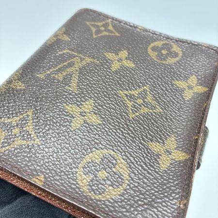 LOUIS VUITTON ルイヴィトン モノグラム コンパクトジップ M61667 ブラウン 2つ折り財布
