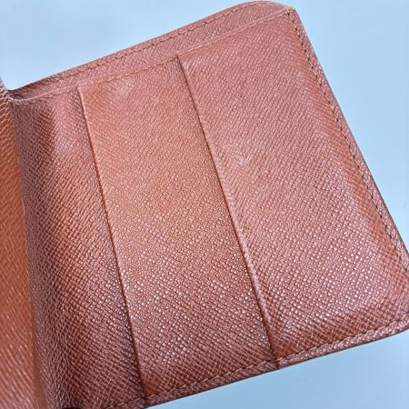 LOUIS VUITTON ルイヴィトン モノグラム コンパクトジップ M61667 ブラウン 2つ折り財布