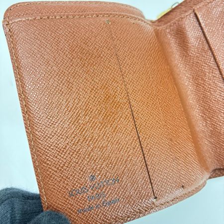 LOUIS VUITTON ルイヴィトン モノグラム コンパクトジップ M61667 ブラウン 2つ折り財布