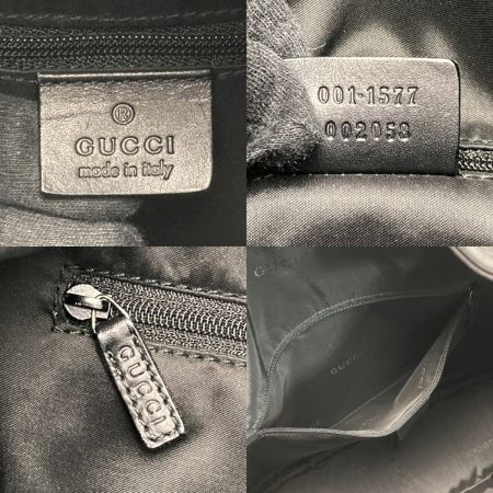  GUCCI グッチ バンブー ハンドバッグ 001･1577 ブラック レザー ショルダーバッグ 布袋有