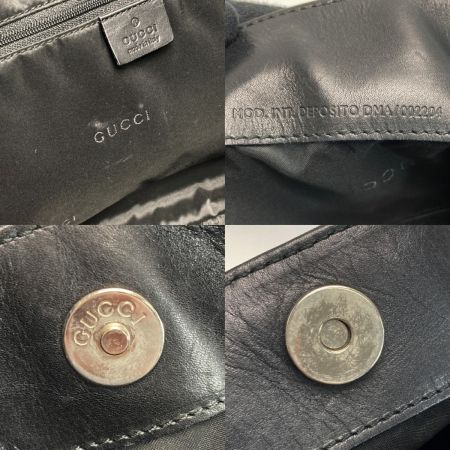  GUCCI グッチ バンブー ハンドバッグ 001･1577 ブラック レザー ショルダーバッグ 布袋有