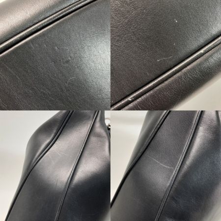  GUCCI グッチ バンブー ハンドバッグ 001･1577 ブラック レザー ショルダーバッグ 布袋有