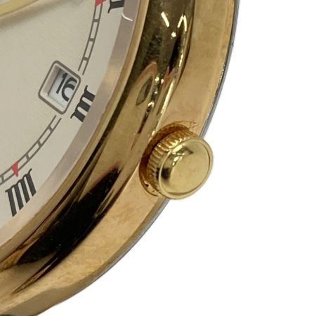  SEIKO セイコー ローマン デイト 7N22-8A20 アイボリー クォーツ メンズ 腕時計