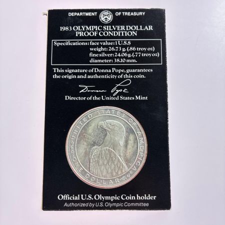 1983年 ロサンゼルスオリンピック記念 1ドル 銀貨 3枚セット FINE SILVER 900
