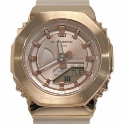 ☆☆ CASIO カシオ G-SHOCK メタルカバード アナデジ GM-S2100PG-4AJF ピンク クォーツ レディース 腕時計 Bランク