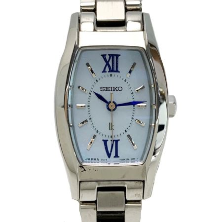 SEIKO セイコー ルキア ステンレススチール V117-0DK0 スカイブルー 腕時計 レディース