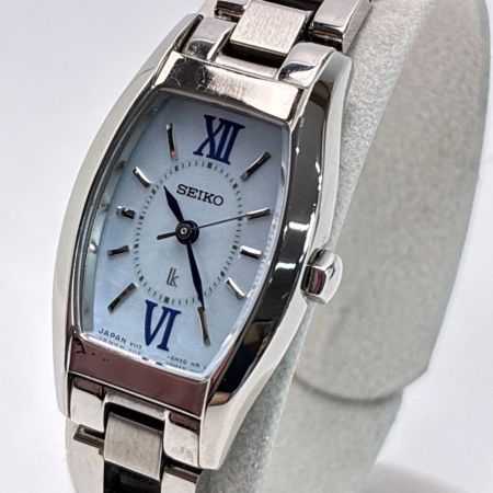 SEIKO セイコー ルキア ステンレススチール V117-0DK0 スカイブルー 腕時計 レディース