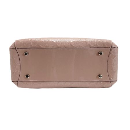  COACH コーチ デボスド シグネチャー 2WAYバッグ F55451 ピンク パテントレザー ハンドバッグ ショルダーバッグ