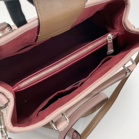  COACH コーチ デボスド シグネチャー 2WAYバッグ F55451 ピンク パテントレザー ハンドバッグ ショルダーバッグ
