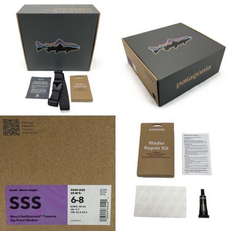  Patagonia パタゴニア スウィフトカレント トラバーズ ジップフロント ウェーダー SSS 82385 /リペアキット付き