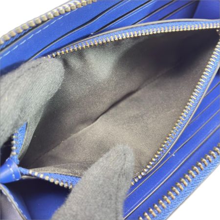  COACH コーチ ラウンドファスナー財布 CE551 ブルー レディース 