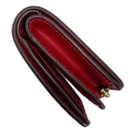  COACH コーチ 2つ折り財布 CW786 ダークブラウン×レッド レディース 