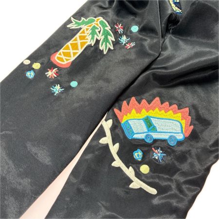  DIESEL ディーゼル スカジャン ジャケット 蛇柄 刺繍 SIZE XS レディース ブラック×ブルー