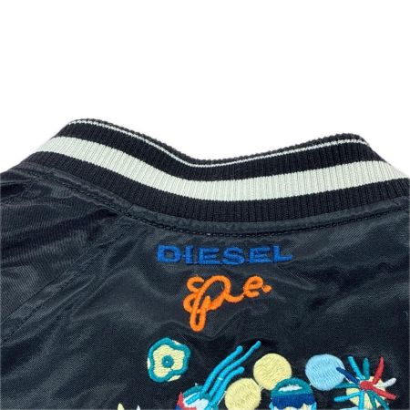  DIESEL ディーゼル スカジャン ジャケット 蛇柄 刺繍 SIZE XS レディース ブラック×ブルー