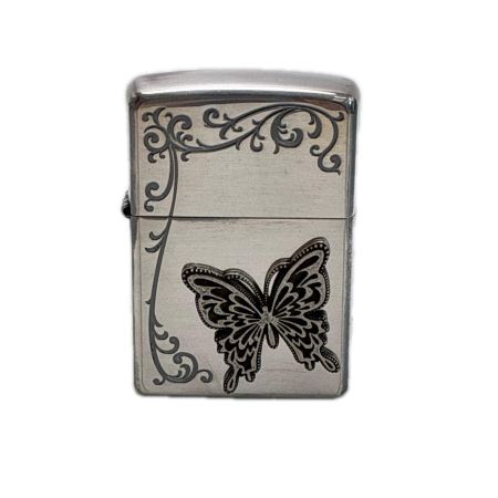  ZIPPO ジッポー オイルライター 蝶 メタル貼 箱有