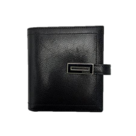  COACH コーチ 2つ折り財布  ブラック レディース
