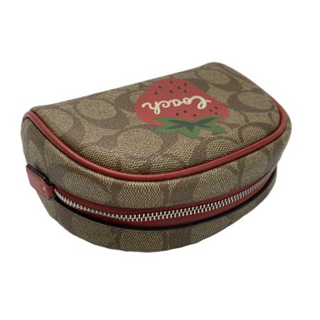  COACH コーチ ドーム型コスメポーチ ストロベリー  CH528 レディース