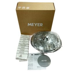 ☆☆ MEYER マイヤー ガラス蓋付き ニューパン 22cm 箱有 NEWPAN シルバー Aランク