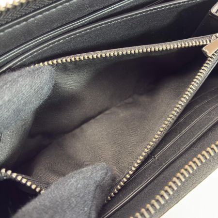  COACH コーチ シグネチャー CW778 チャコール/ブラック ラウンドファスナー財布 ストラップ欠品