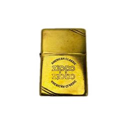 ZIPPO ジッポー オイルライター 1991年製 ソリッドブラス 反転ロゴ ダイアゴナルライン Cランク
