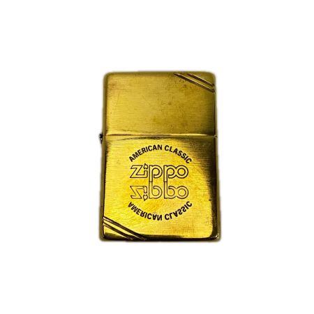 ZIPPO ジッポー オイルライター 1991年製 ソリッドブラス 反転ロゴ ダイアゴナルライン