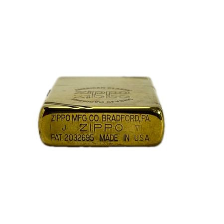 ZIPPO ジッポー オイルライター 1991年製 ソリッドブラス 反転ロゴ ダイアゴナルライン