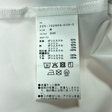 MARY QUANT ブラウス シャツ 半袖 SIZE M 225-102804-030-3 ホワイト×ブラック レディース
