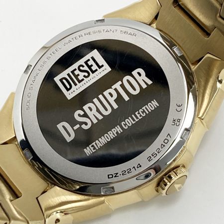 DIESEL ディーゼル D-SRUPTOR DZ-2214 ゴールド クォーツ メンズ 腕時計