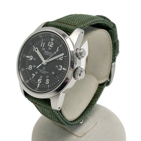  SEIKO セイコー サス デイト 5M42-0G20 ブラック キネティック メンズ 腕時計 SUS
