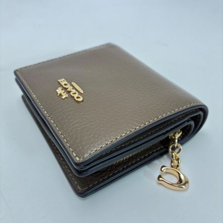  COACH コーチ 2つ折り財布 C2862 ブラウン レディース ゴールド金具