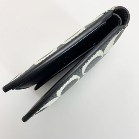  COACH コーチ 2つ折り財布  CP231 ブラック x ホワイト レディース