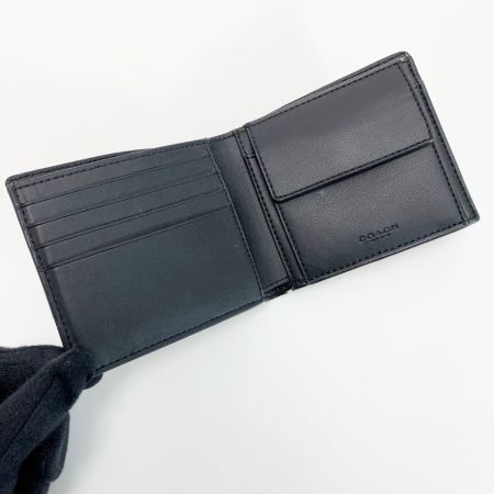  COACH コーチ 2つ折り財布  CP231 ブラック x ホワイト レディース