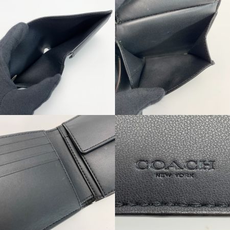  COACH コーチ 2つ折り財布  CP231 ブラック x ホワイト レディース
