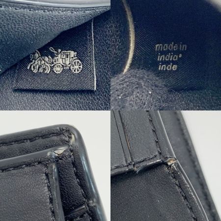  COACH コーチ 2つ折り財布  CP231 ブラック x ホワイト レディース