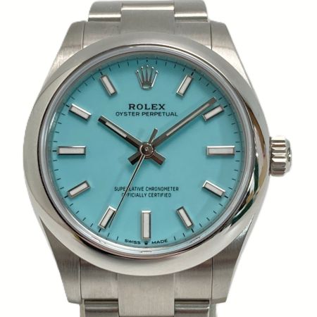  ROLEX ロレックス オイスターパーペチュアル  277200 ターコイズブルー 自動巻き レディース 腕時計 箱・ギャランティ有