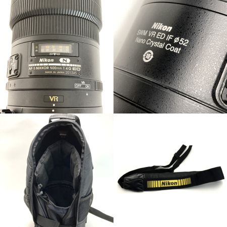  Nikon ニコン 単焦点レンズ AF-S NIKKOR 500mm f/4G ED VR 交換レンズ フード付き