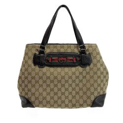 ☆☆ GUCCI グッチ  ホースビット/シェリー GGキャンバスxレザー 296850 トートバッグ 袋有 Bランク