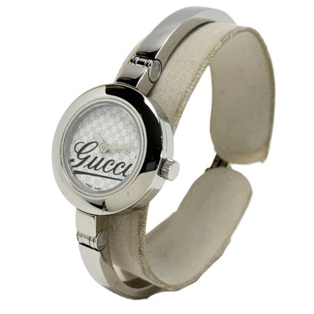  GUCCI グッチ Gサークル 105 シルバー レディース クォーツ 箱付