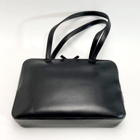 BURBERRY バーバリー ノバチェック ロゴ型押し トートバッグ ブラック キャンバス×レザー ワンショルダー