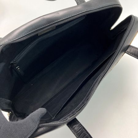 BURBERRY バーバリー ノバチェック ロゴ型押し トートバッグ ブラック キャンバス×レザー ワンショルダー