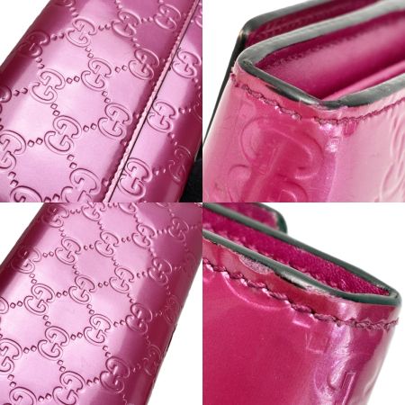  GUCCI グッチ ラブリーハート エナメル GGエンボス 251861 ピンク 長財布 レディース