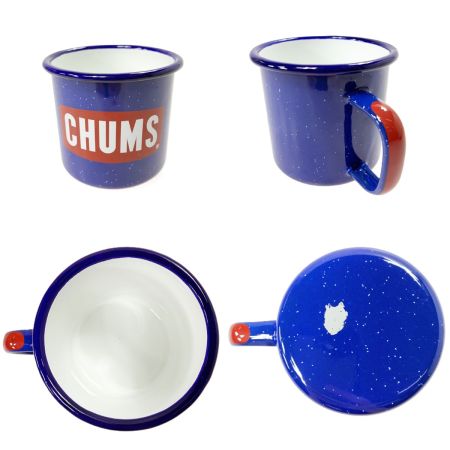  CHUMS チャムス CHUMS チャムス ボートロゴ ホーロー エナメルマグカップ プレート ブルー x イエロー 2セット